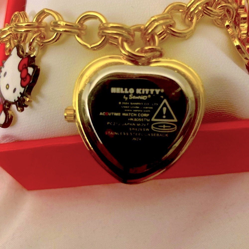 Hello Kitty Gold Chain Link Charms Bracelet Watch - Picture 11 of 14